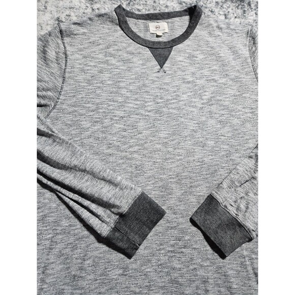 AG Adriano Goldschmied Sweatshirt Mens Heather Grey Large Lightweight Crew Neck - Picture 3 of 7